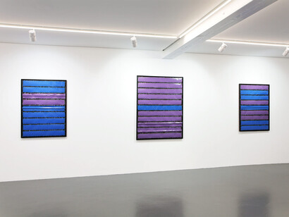 Kevin Rouillard, Crafted lines: echoes and assemblage, vue d'exposition. Avec l'aimable autorisation de la Galerie Xippas