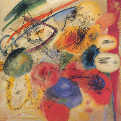 Vasilij Kandinskij, Tratti neri I, olio su tela, 1913, Museo Guggenheim, New York, Stati Uniti