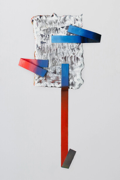 Katy Cowan, In Lake Geneva, WI
dissolved in the brightness; light on tape and the ridge, 2025. Courtesy of Philip Martin Gallery