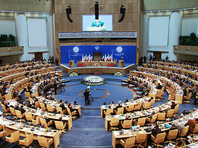 Abschluss des 16. Bewegung der Blockfreien Staaten-Gipfels, 31. August 2012, Teheran, Iran