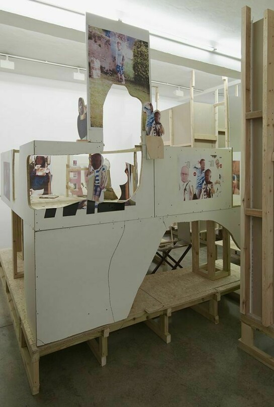 Erik van Lieshout, House of Guilt, colour copies on wood, glass and mixed media, 271 x 252 x 356 cm - 106 3/4 x 99 1/4 x 140 1/8 inches, 2013-14, © the artist, courtesy Maureen Paley, London