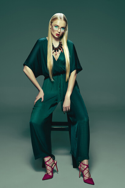 Modelo en sesión de fotos
