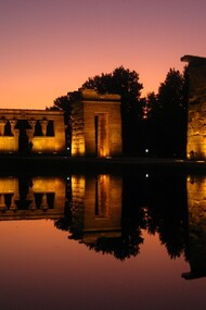 Madrid. El templo de Debod al atardecer. 