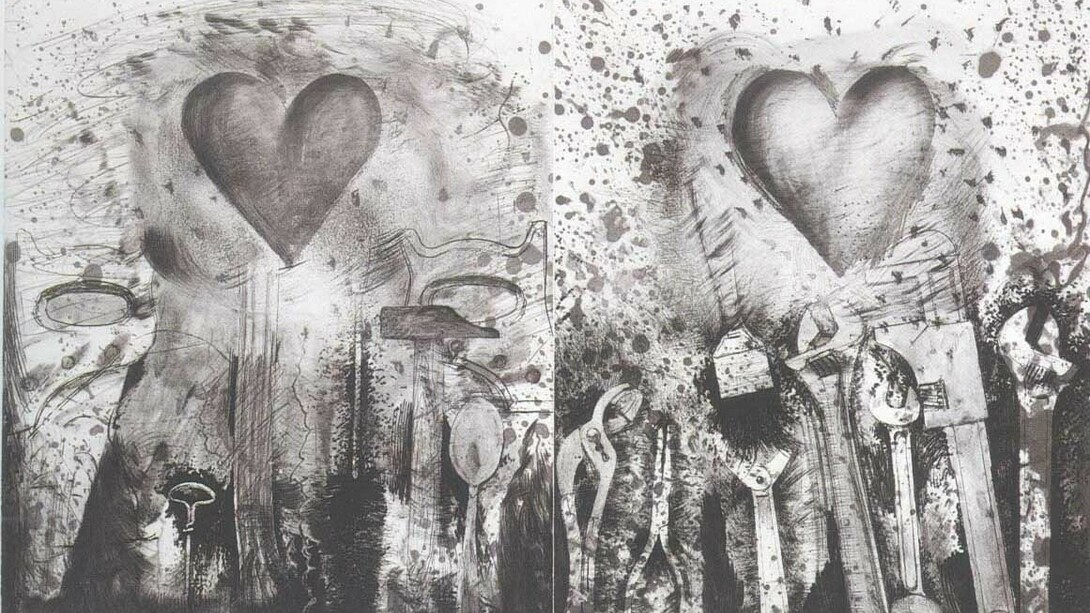 Jim Dine, Tools and Dreams, 1984-5, Hand coloured etching paper, Courtesy of the artist and Alan Cristea Gallery