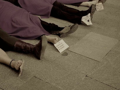 Protesta para concienciar a la sociedad