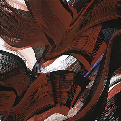Sans titre, pigment et medium acrylique sur toile, 60 X 60 cm, 2020