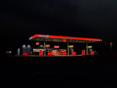 The queues of cars for getting petrol start the night before