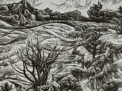 Rosemary Kilbourn (Canadian b. 1931)
Snow in November    1982

wood engraving on paper Artist Proof, Promised gift, 2018