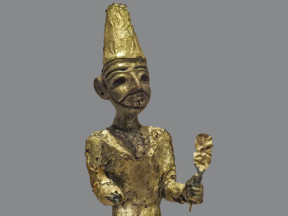 Figurilla del dios cananeo El de Megido (1400-1200 a. C.)