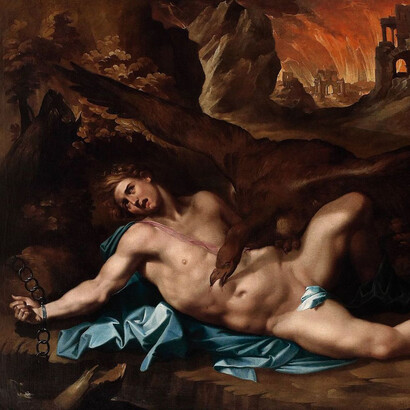 "Prometeu acorrentado", de Gregorio Martínez (1547-1598): não sentem também hoje os jovens que o seu esforço e a sua esperança são "comidos" cada dia num processo sem fim? 