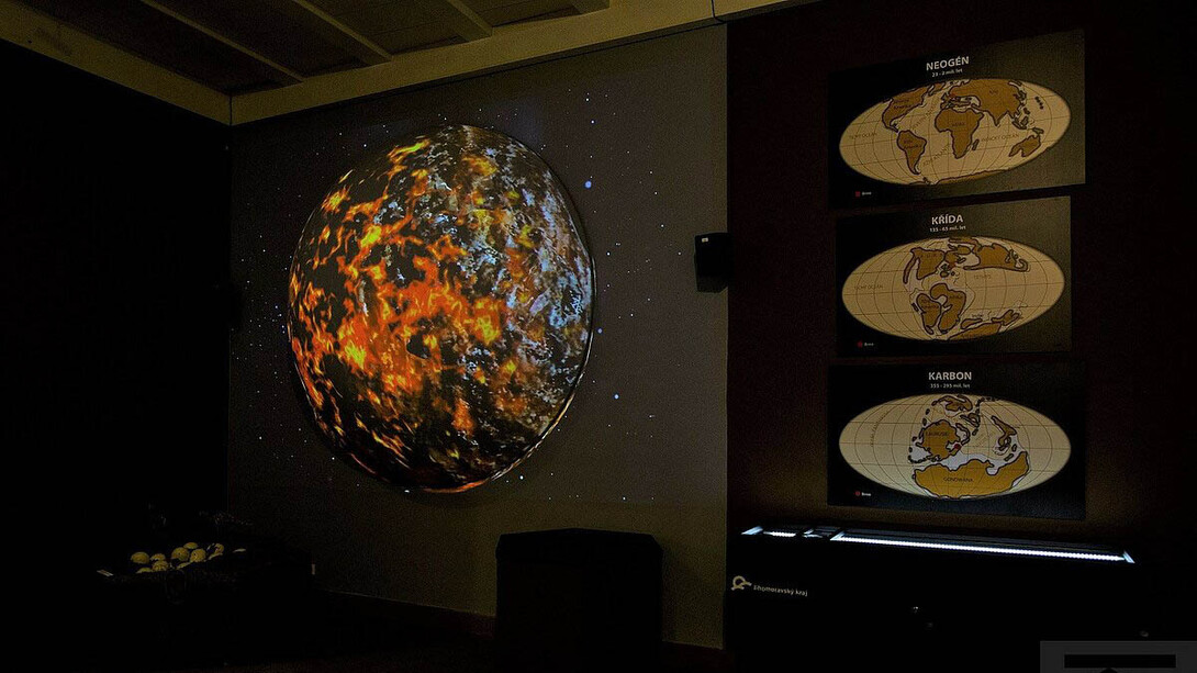 Extinct life in Moravia, exhibition view. Courtesy of the Moravian Museum