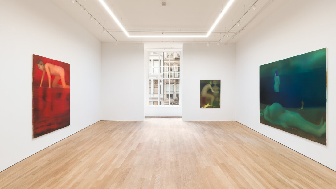 Elizabeth Glaessner, Running water, exhibition view. Courtesy of P·P·O·W 