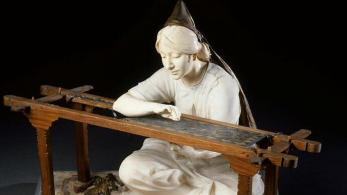 Théodore Rivière, Brodeuse tunisienne © RMN-Grand Palais (musée d'Orsay)/Hervé Lewandowski