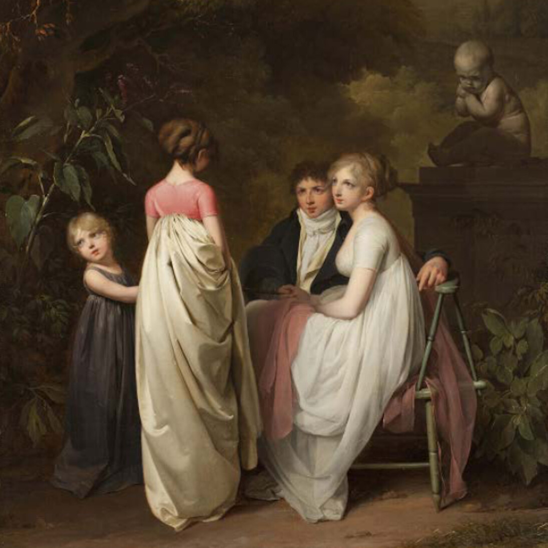 Louis-Léopold Boilly, Conversation dans un parc, 1800-1810. Huile sur toile.© The Horvitz Collection – Photo : M. Gould

