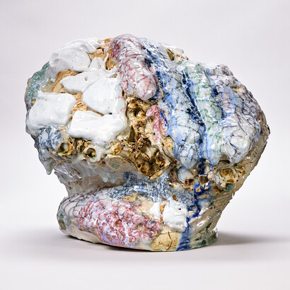 Kodai Ujiie, 
Skin (White Glaze) - Skin(白釉), 2023
Ceramic, H12 3/8 x W13 3/4 x D11 3/4 in
H31.5 x W35 x D30 cm, Weight 20.4kg