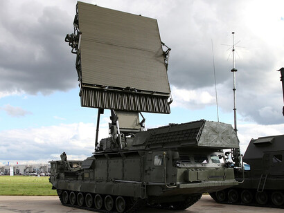 The S-300V air defence system displayed at the Engineering Technologies 2012 exhibition in Russia
