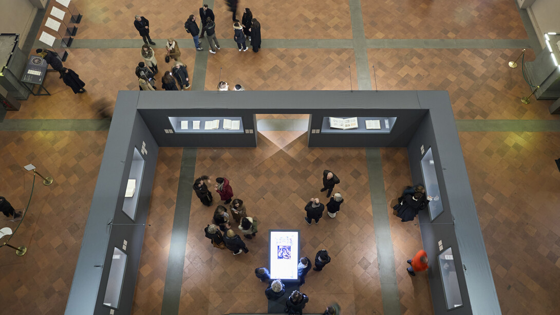 The great hall. Giorgio Vasari for Cosimo I de’ Medici, exhibition view. Courtesy of MUS.E Foundation