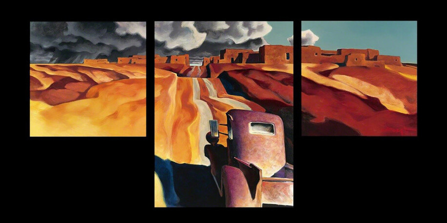 Paintings by Z. Z. Wei. Courtesy of Blue Rain Gallery