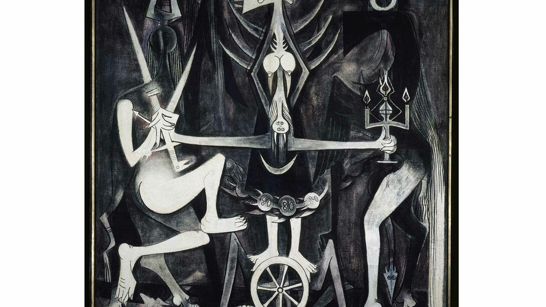 Wifredo Lam, Les Noces, 1947, Oil on canvas, 216 × 200 cm, Staatliche Museen zu Berlin, Nationalgalerie, Berlin, Photo: BKP, Berlin, Dist. RMN-GP, Photo: Jörg P. Anders © Adagp, Paris 2015