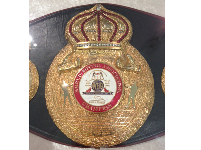 Ken Buchanan, World Boxing Undisputed Champion title belt close up