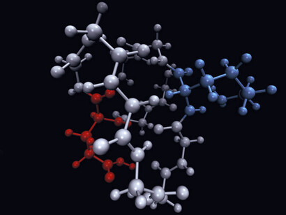 Representación molecular de un péptido