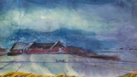 Das Gehöft – Seebüll, watercolor on Japanese paper, ca. 1940, 46 x 34,5 cm