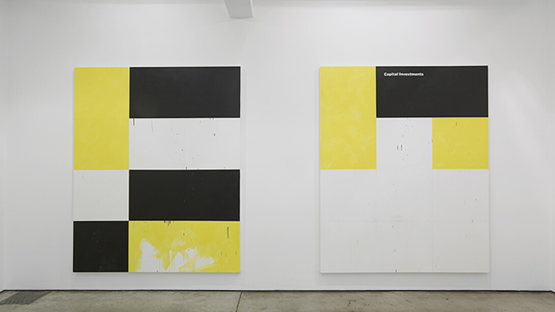 Gardar Eide Einarsson and Oscar Tuazon, Exhibition view. Courtesy of Maureen Paley