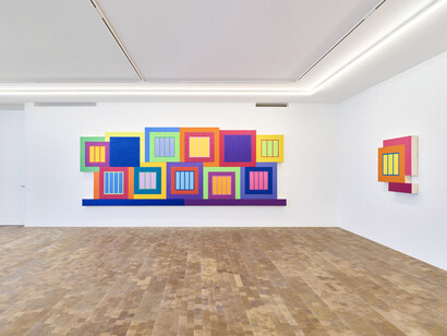 Peter Halley, Parable, vue de l'exposition. Avec l'aimable autorisation de la Galerie Ceysson and Bénétière