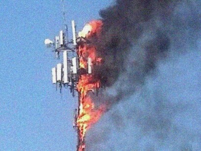 Cell tower fire