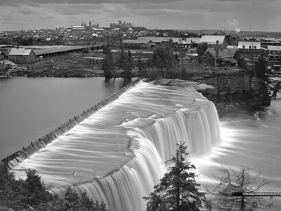 View of Ottawa from Rideau Falls, Ont., 1869 Reversed glass plate negative ©McCord Museum