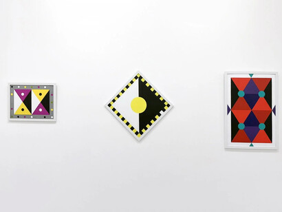 Frank Schwaiger, Alchemy – A brush with the universal, exhibition view. Courtesy of Bruno David Gallery