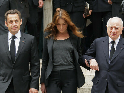 Sarkozy, Bruni y Bergé en 2008