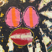 Jack Kabangu, Dark face painting (lyn og sne / lightning and snow) (detail), 2026. Courtesy of Mindy Solomon Gallery