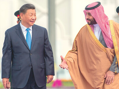 Xi Jinping, presidente de la República Popular China y Mohammad bin Salmán bin Abdulaziz Al Saud, príncipe heredero​ de Arabia Saudita