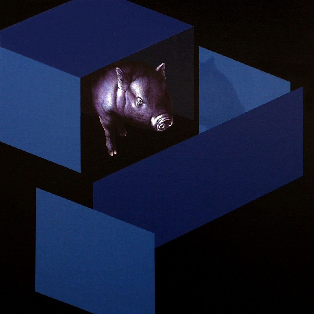 Gerard Ellis, "OUT" , 30" x 30", acrylic on canvas mounted on board, 2014