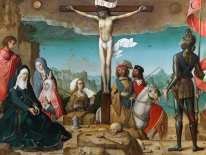 The Crucifixion, 1509 - 1519. Oil on panel, 123 x 169 cm. Courtesy of Museo del Prado