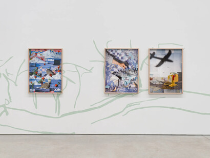 Sheida Soleimani, Flyways, exhibition view. Courtesy of Harlan Levey Projects