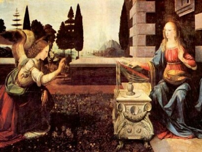 Leonardo da Vinci, Annunciazione  
