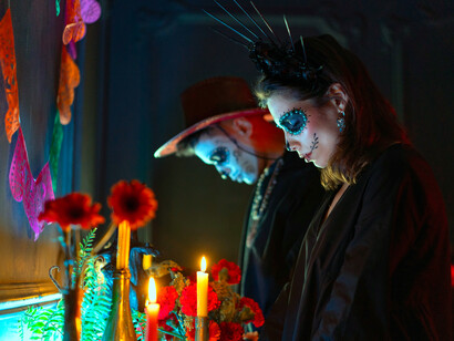 Dia de los muertos (Day of the Day) is traditionally celebrated in Mexico but many other cultures have a similar day in which they honor those who have passed on