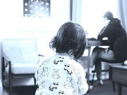 Trabajando con la prole a un metro