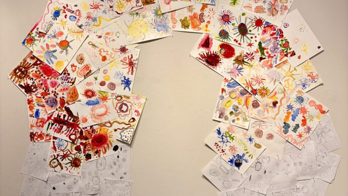 Shawn Hall, Our eyes were microscopes in the swamp, exhibition view. Courtesy of Ogden Museum of Southern Art