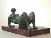 Henry Moore 1898-1986, Maquette for Draped Reclining Figure, 1952, Conceived in 1952 and cast in an edition of 10 before 1961 by Fiorini, Bronze, 6 3/4 x 4 1/4 in, 17 x 10.8 cm