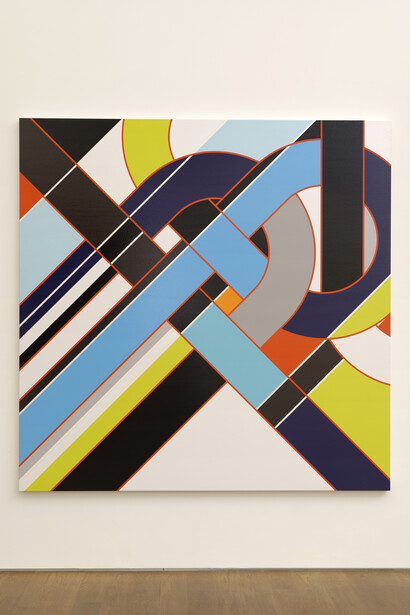 Vue de l’exposition Flatland / Abstractions narratives #2, 07.10.2017 - 15.04.2018, Mudam Luxembourg

Sarah Morris
Hemisphere [Knots], 2010
Peinture laque sur toile
214 x 214 x 5 cm
Courtesy de l'artiste et Air de Paris, Paris
© Photo : Aurélien Mole / Mudam Luxembourg

