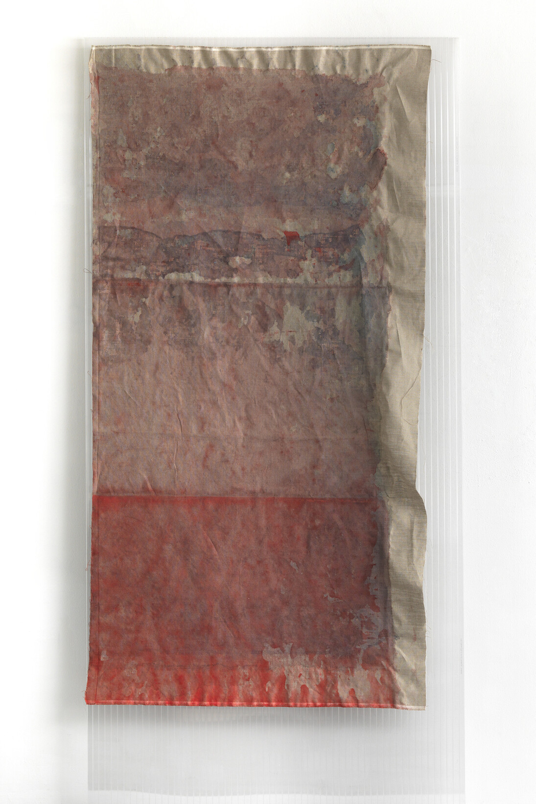 Christina Michalis, Untitled, 2011, watercolour, pigment on canvas, polycarbonate, 250 x 120 cm