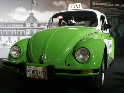 Antiguo modelo de taxi en Ciudad de México