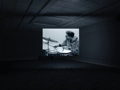 Installation view of "Stan Douglas. Hors-champs", Davis Gallery, Colby College Museum of Art, Waterville, Maine, 2025. Photo by Abby Lank