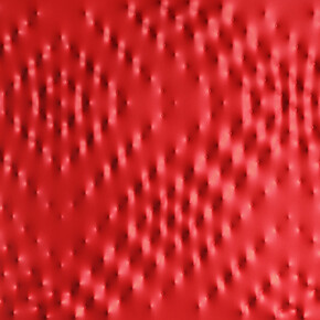 Enrico Castellani, Superficie rossa, 2009, acrilico su tela, 120 x 150 cm