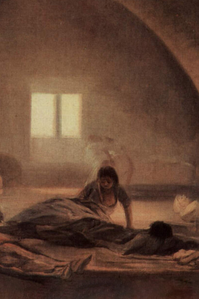 Francisco de Goya, Hospital de apestados, 1808-1810 (detalle)