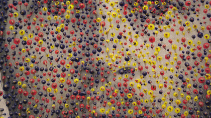 Lorenzo Pezzatini, Autoritratto in quadricromia, 1983, Acrylics on emulsified canvas, cm.70X50. Courtesy the artist