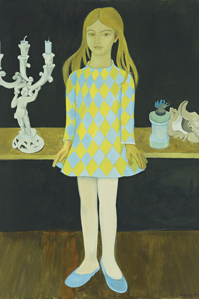 Franz Gertsch, Harlekina (Renate) (detail), 1965. Mit freundlicher genehmigung des Museums Franz Gertsch